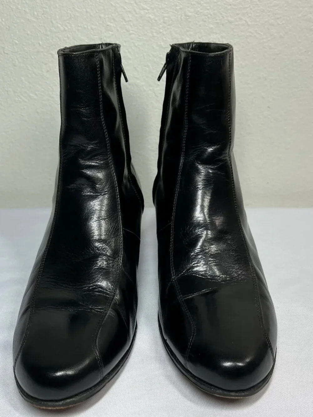 Florsheim Duke Boots Size 11.5 3E Wide Black Zipper Side 17087-01